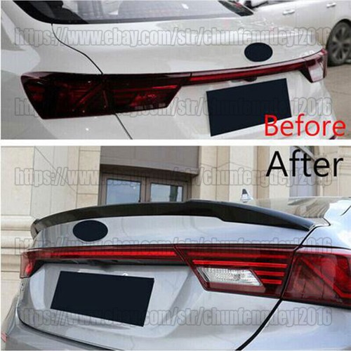 For 2019-22 Kia Forte Cerato K3 Gloss Black Car Rear Tail Trunk Spoiler Wing Lip - Picture 2 of 8