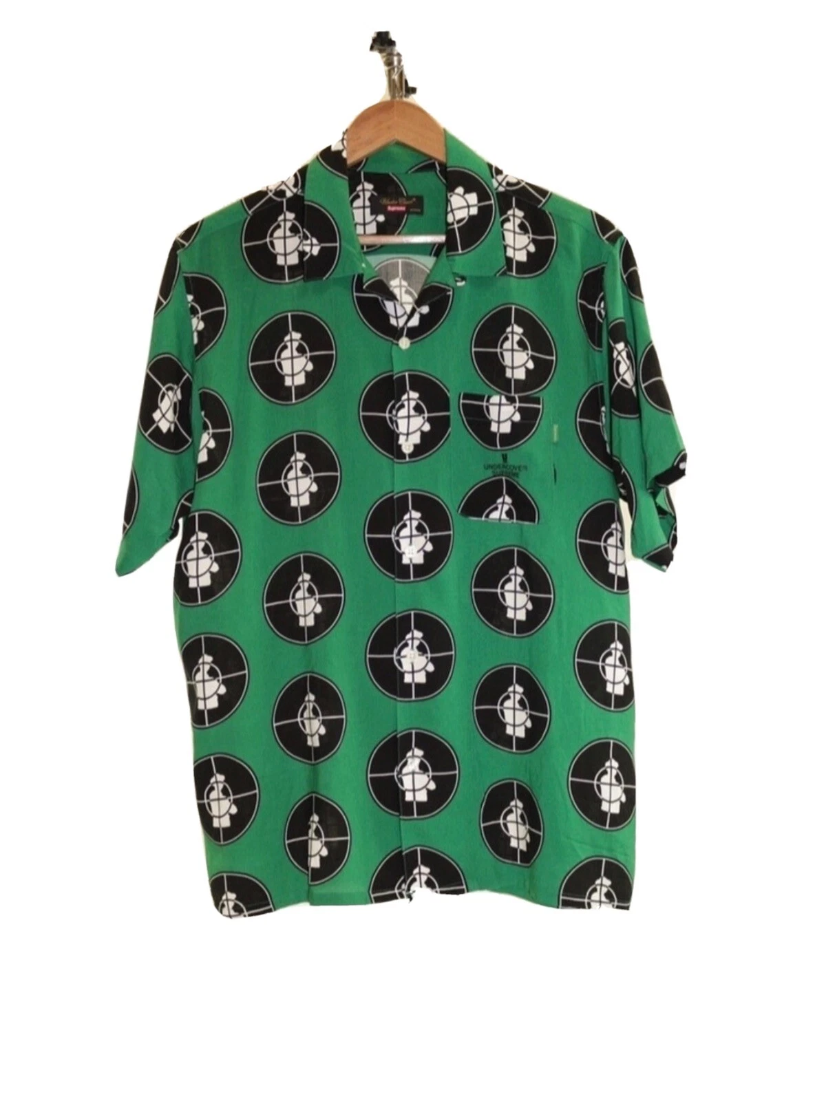 Chemise Supreme Undercover Public Enemy Rayon rouge grande À LA MAIN livraison MAINTENANT