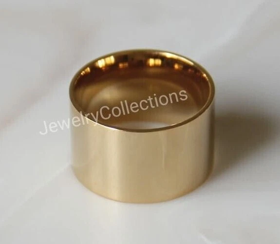 Cigar Band Yellow Brass Ring Wide Cigar Ring Thick Ring Cigar Handmade Ring B92 - Image 3 of 4
