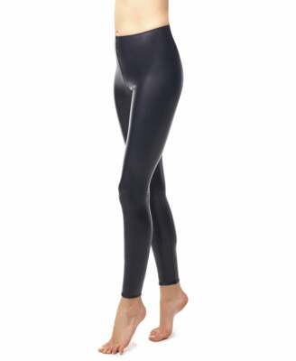 Commando Kunstleder Legging schwarz