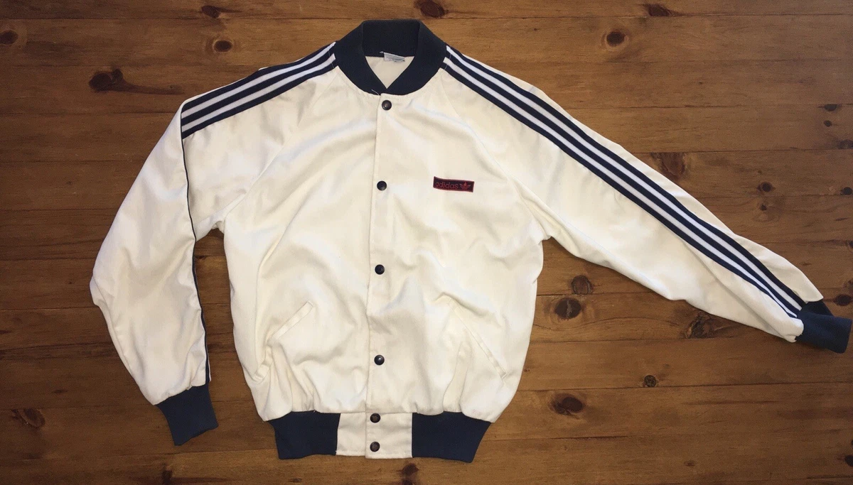 Vintage 70s 80s Full Three Stripes Adidas Track Jacket Trefoil