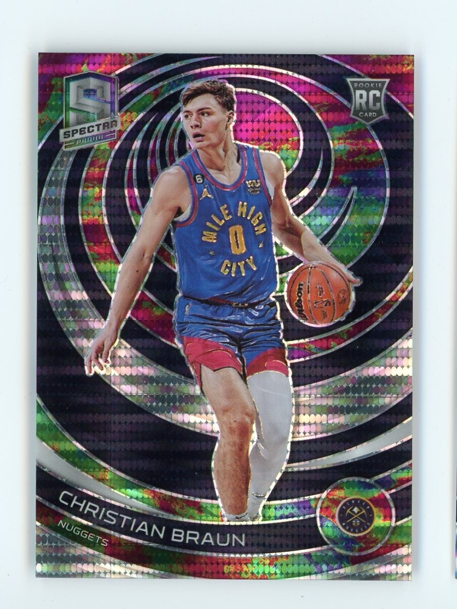 2022 Panini Spectra #170 Christian Braun RC Celestial Prizm /149 Rookie Nuggets