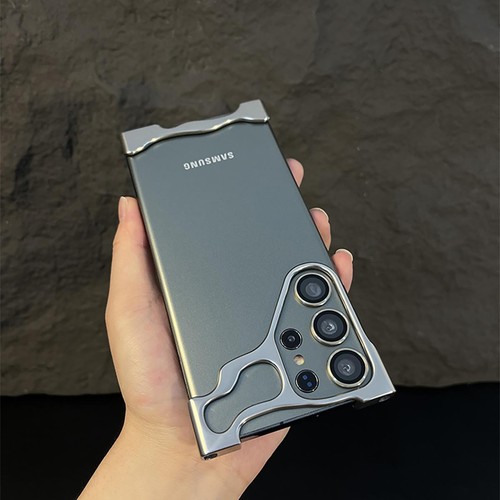 Luxury Irregular Aluminum Alloy Bumper for Samsung S23 S24 Ultra - Picture 5 of 28