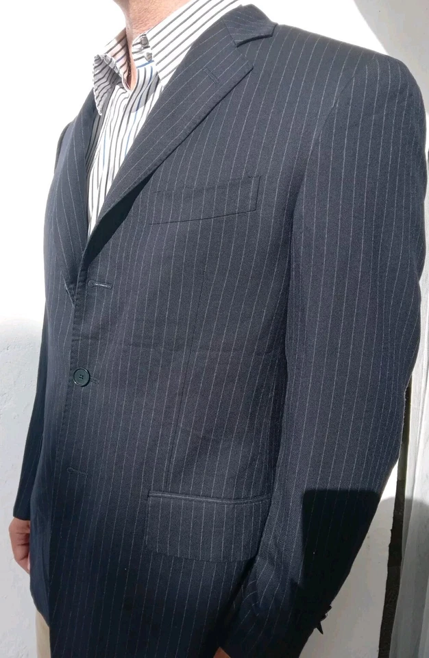 Boglioli Mens Grey Pinstripe Jacket Size 42 UK Made In Italy RRP £500 - Image 3 of 4