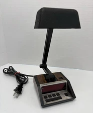 Vintage Spartus Model 1401 Articulating Lamp Arm with Alarm Clock Combo Works
