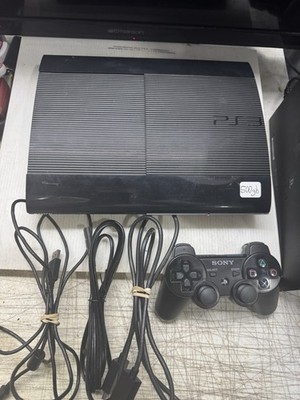 Sony PlayStation 3 500gb Super Slim Console Black with Sony controller 