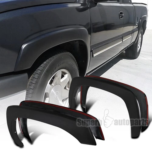 Fits 1999-2006 Chevy Silverado OE Style 4PC Extended Fender Flares Protector