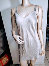 S/P - VICTORIA'S SECRET SHINE BLING STRAP SATIN SLIP/CHEMISE GOWN - SILVER - NWT