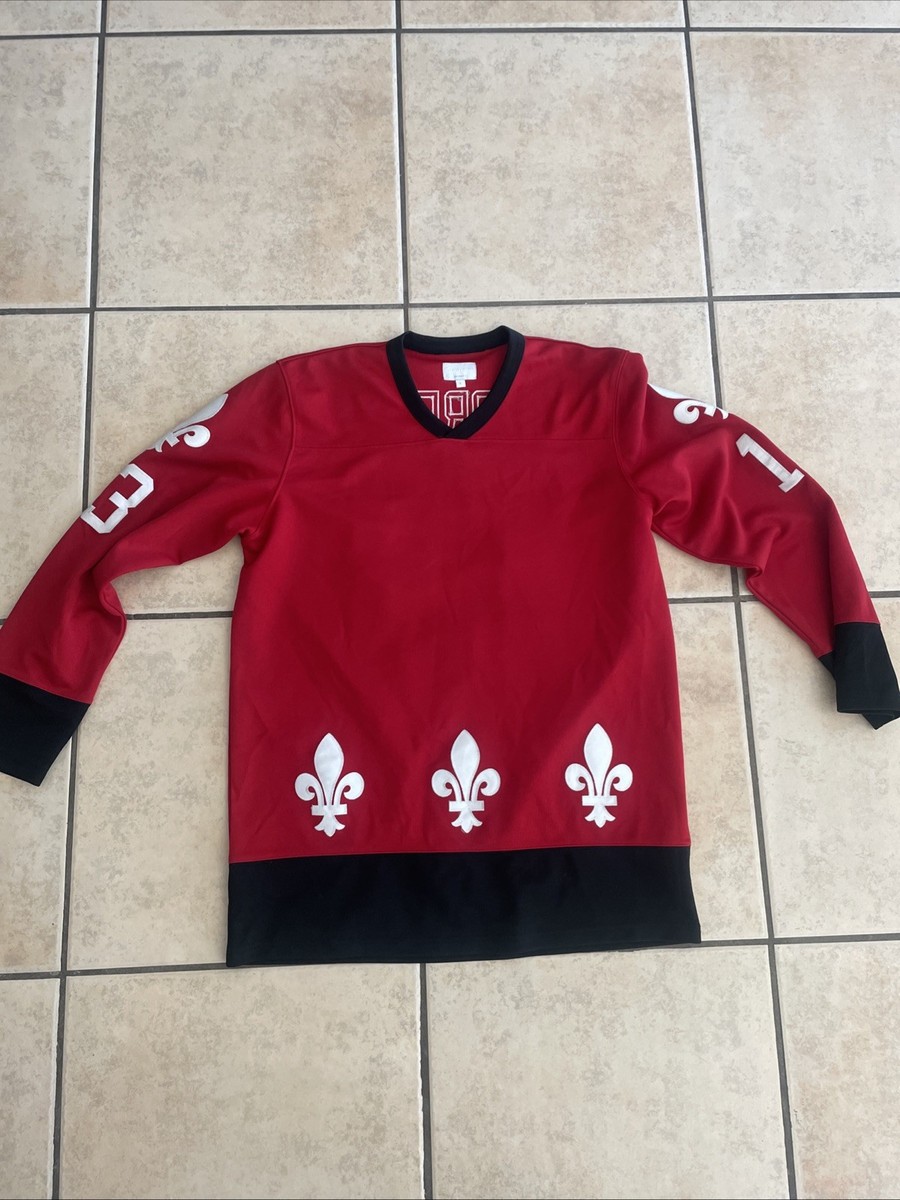 Supreme Fleur De Lis Hockey Jersey Black Red FW13 Size L | eBay