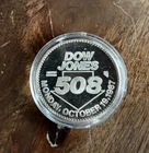 1987 Dow Jones Black Monday .999 Silver Round One Troy Ounce - 10/19/87