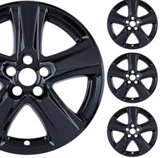 4 fit Toyota Highlander L LE 2020-2026 Black 18" Wheel Skins Hub Caps Rim Covers