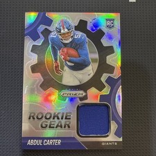 2025 Panini Prizm Abdul Carter Silver Rookie Gear Patch RGR-ACR