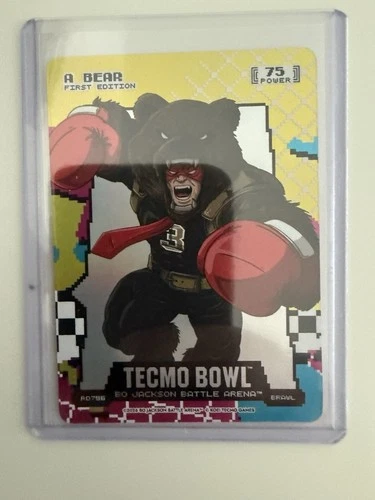 2026 Bo Jackson Battle Arena TECMO Bowl RD796 A Bear 80's 8-bit Rad Battlefoil