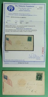 DR WHO 1860s #68 CIVIL WAR PATRIOTIC SPRINGFIELD MA TO VALLEJO CA CERT R99105