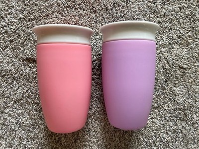Munchkin Miracle 360 10oz Sippy Cup - Pink/Purple, Pack of 2