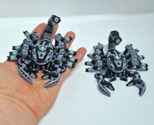 3D Printed Flexible Multi-Color robot Cyber Scorpion flexi sensory toy lot of 2