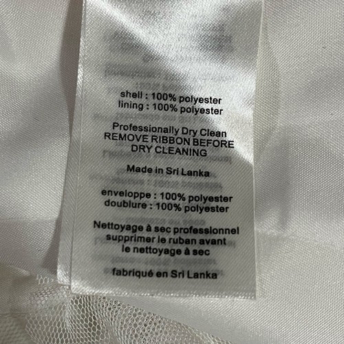 David's Bridal Girls Tulle Ruffled Layered White Dress Size 10 - Picture 6 of 8