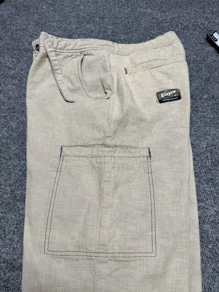 Винтажные штаны-карго Y2K Enyce мешковатые широкие штанины фигурист хип-хоп мужские 34 28 дюймов по внутреннему шву - Изображение 4 из 4