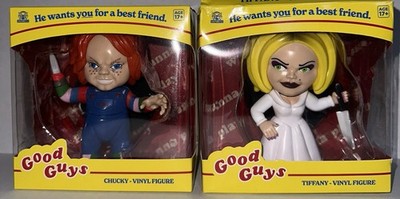 SET 2 CHUCKY TIFFANY 4.5'' Vinyl Figure NEW NIB FIGURES GOOD GUYS