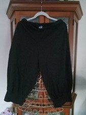 Pacific Cotton Bryn Walker Pants Wide Leg Pull On Black SZ S Pirate Lagenlook