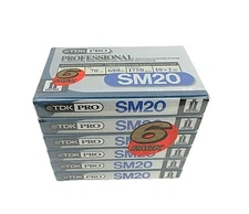 TDK SM20 Cassettes, Pack of 6 - New Old Stock, Free Shipping