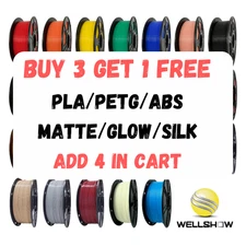 [Pay 3, Get 4]1KG PLA,PETG,ABS,PC,Matte PLA bundle 1.75mm 3d Printer Filament