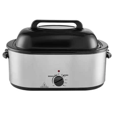 Electric Roaster Oven 26QT Turkey Roaster Oven with Self-Basting Lid 1450W