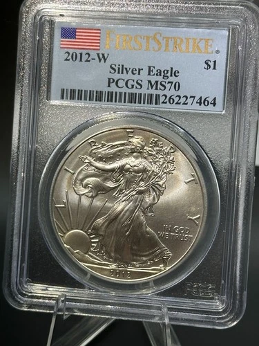 2012-W Silver Eagle PCGS MS70 First Strike Struck at West Point .999 Fine Silver