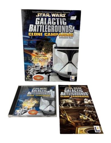 Star Wars Galactic Battlegrounds Clone Campaigns Game Expansion Pack Big Box - Picture 2 of 6