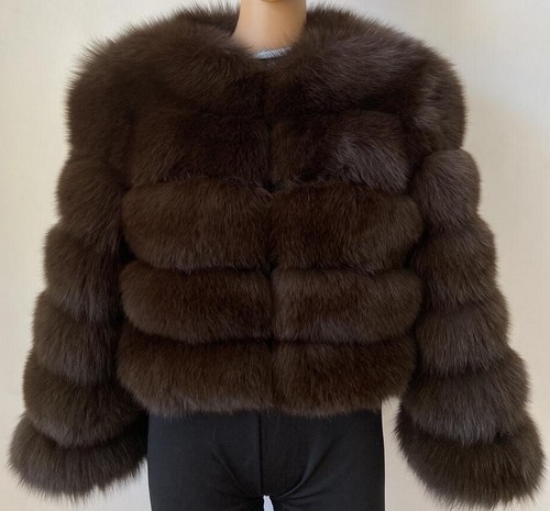 Winter Womens Faux Fox Fur Short Jackets Long Sleeve Jackets Outwear Occident - Picture 22 of 33