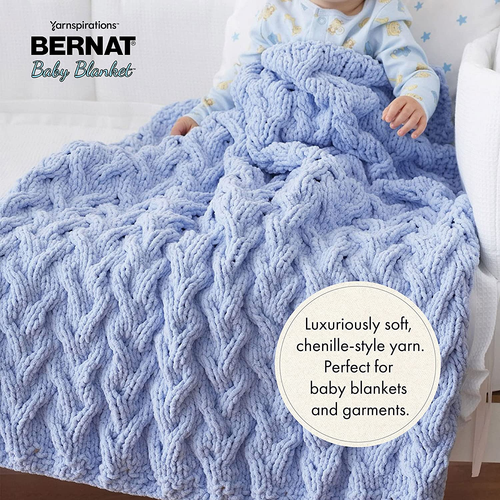 Bernat BABY BLANKET BB White Yarn - 1 Pack of 10.5Oz/300G - Polyester - #6 Super - Picture 2 of 12