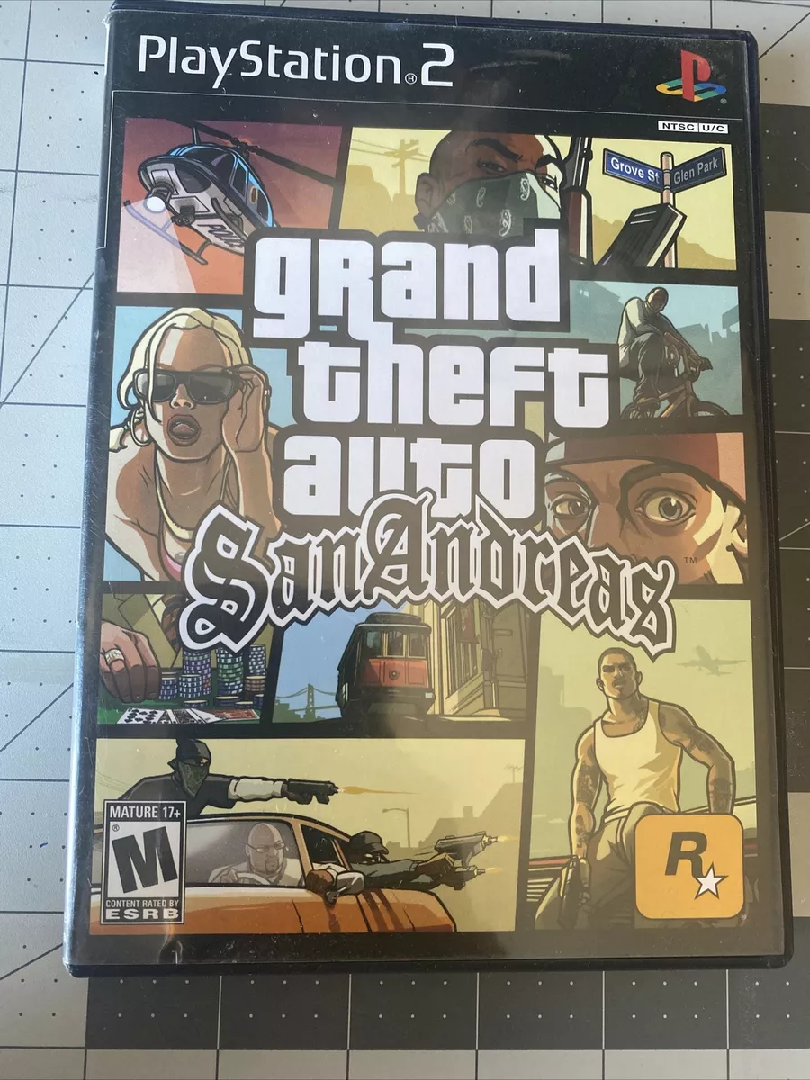 Grand Theft Auto San Andreas PS2 PAL Manual and Map *Complete*