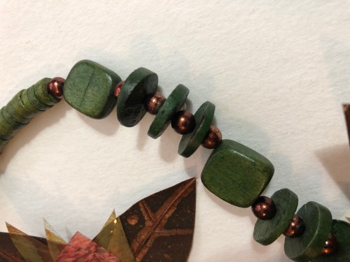Dante Handmade Real Leaf Necklace & Brooch Green Brown Bronze VGC - Picture 3 of 7
