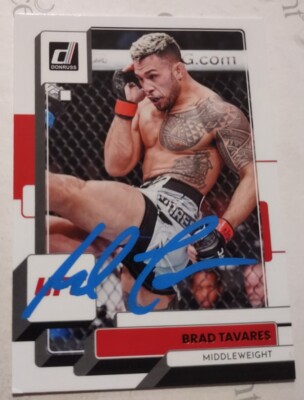 BRAD TAVARES UFC 292 MMA STAR SIGNED AUTOGRAPH PANINI DONRUSS