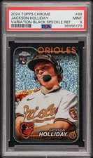 2024 Topps Chrome - Jackson Holliday Variation (RC) Black Speckle 10/10 PSA 9