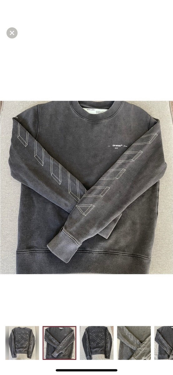 Off-White c/o Virgil Abloh Sweatshirt 初期 OffWhite c/o Virgil Abloh Jumper Crewneck Sweater Black