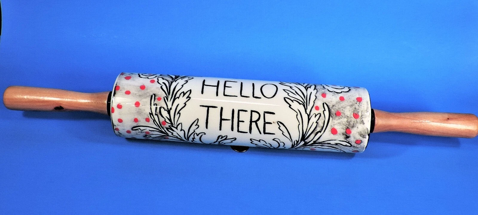 ANTHROPOLOGIE MOLLY HATCH "HELLO THERE" ROLLING PIN