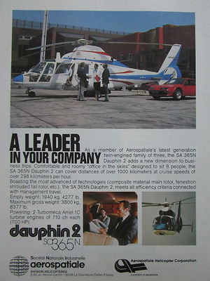 10/1981 PUB AEROSPATIALE HELICOPTER DAUPHIN 2 SA365N ALPINE RENAULT A310 AD