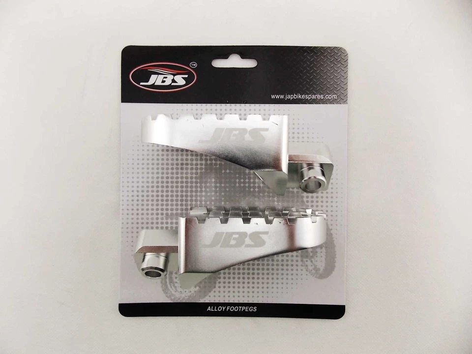YAMAHA JT2MX 1972 JBS SILVER CNC BILLET ALLOY FOOT PEG SET PAIR FOOTPEGS REST - Изображение 2 из 4