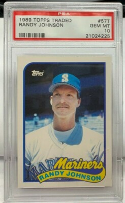 Randy Johnson 1989 Topps Traded Rookie Card RC #57T - PSA 10 Edelstein Mint -