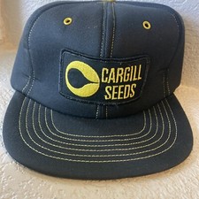Cargill Seeds Hat Cap Snapback Black Swingster Vintage
