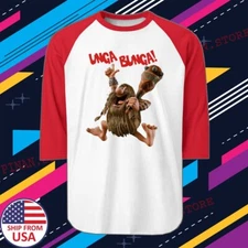 Captain Caveman Unga Bunga Men's Raglan Red Size S to 2XL