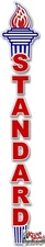 (STAN-15)24"X3.75" STANDARD GASOLINE AIR METER POST DECAL LUBESTER OIL GAS PUMP 