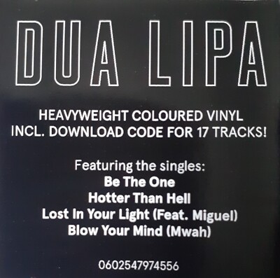 SEALED Dua Lipa PINK MARBLE COLOUR Vinyl The One Rules Your Mind Color RSD 