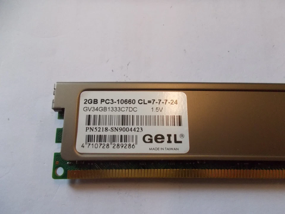 2GB Geil GV34GB1333C7DC, DDR3 1333MHz PC3-10660 PC RAM, #SU- 322 - Imagem 2 de 3