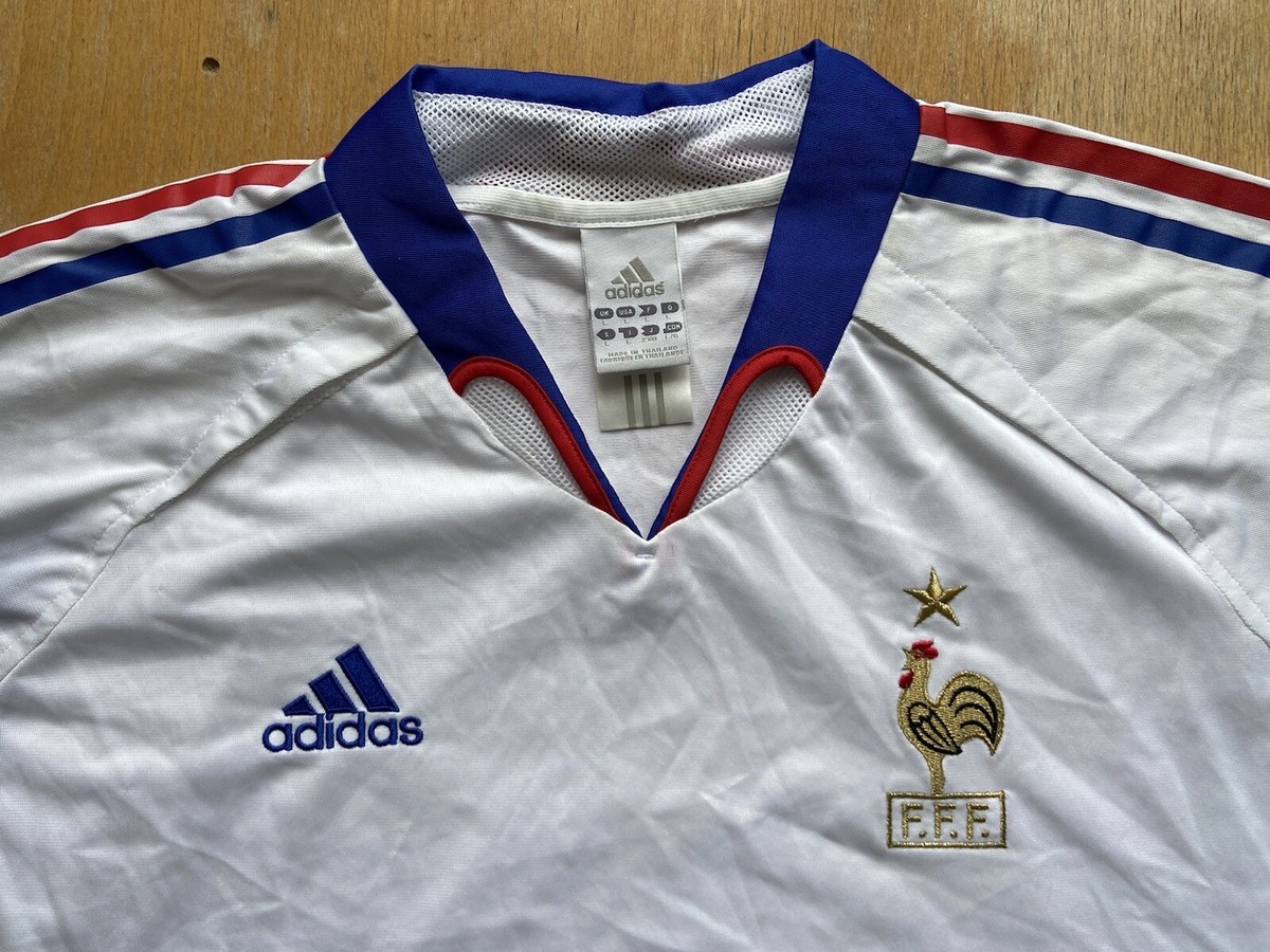 FRANCE 2004 2005 AWAY FOOTBALL SHIRT SOCCER JERSEY ADIDAS sz FRANCE 2004 2005 AWAY FOOTBALL SHIRT SOCCER JERSEY ADIDAS sz