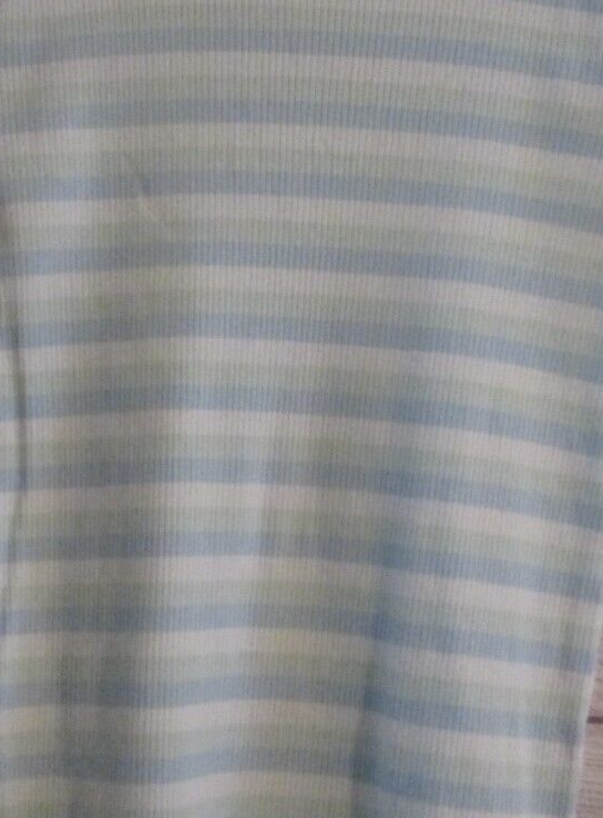 Dip Striped T Shirt Womens Size Large Tee Short Sleeves Blue White