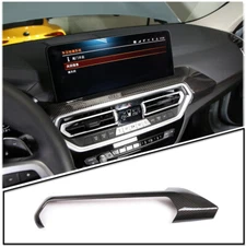 ABS Carbon Fiber Center Dash Panel Trim Cover Fits BMW X3 G01 X4 G02 2022-2024