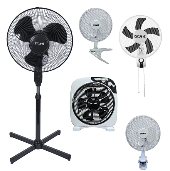 Cyclone Cooling Adjustable Fan Pedestal Clip On Box Stand Oscillating 3  Speed | eBay