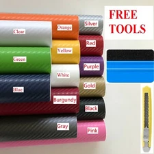 Premium 3D Carbon Fiber Matte Textured Vinyl Wrap Sticker Decal Air Bubble Free